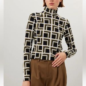 Saunders Collective Square Jacquard Sweater, Size M